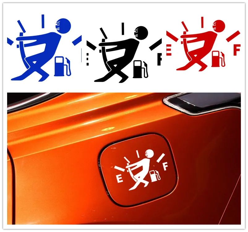 10CM*14CM Funny Car Stickers Fuel Gage Empty Stickers EF Fuel Tank