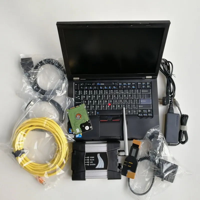 コードスキャナー自動診断ツール使用したラップトップコンピューターT410 I5またはI7 4G for BMW WiFi ICOM NEXT A2 1TB HDDソフトウェア2021.12