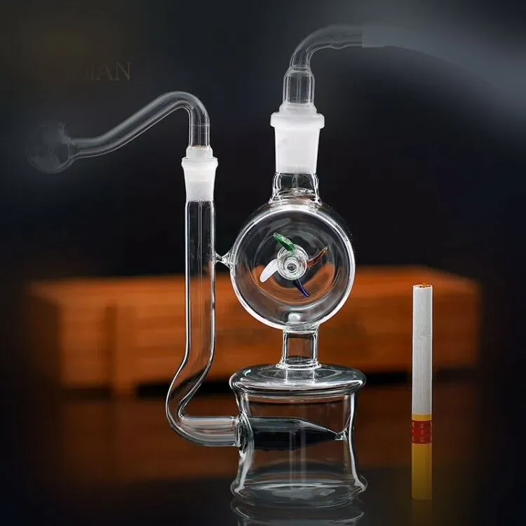 New Style Hookah Rotating Windmill Glass Hookah Set Pipe With Accessory