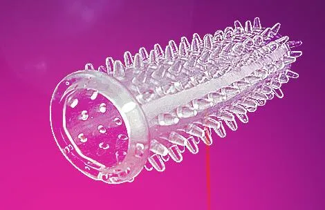 Transparent sexy spike set Delay penis sleeve Crystal set Teaser toys Adult sex products Silicone