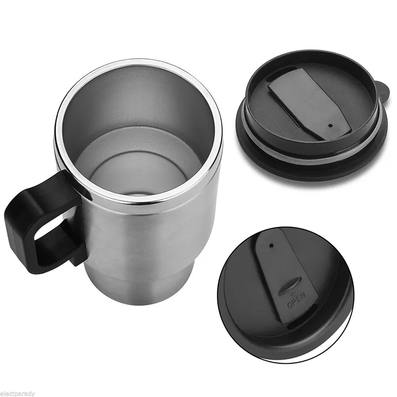 Coupe de chauffage de véhicule de voiture 450ml 12V Montage Thermos  Allume-cigare Type de prise Isolant de la chaleur Eau Lait Café Coupe de  chauffage