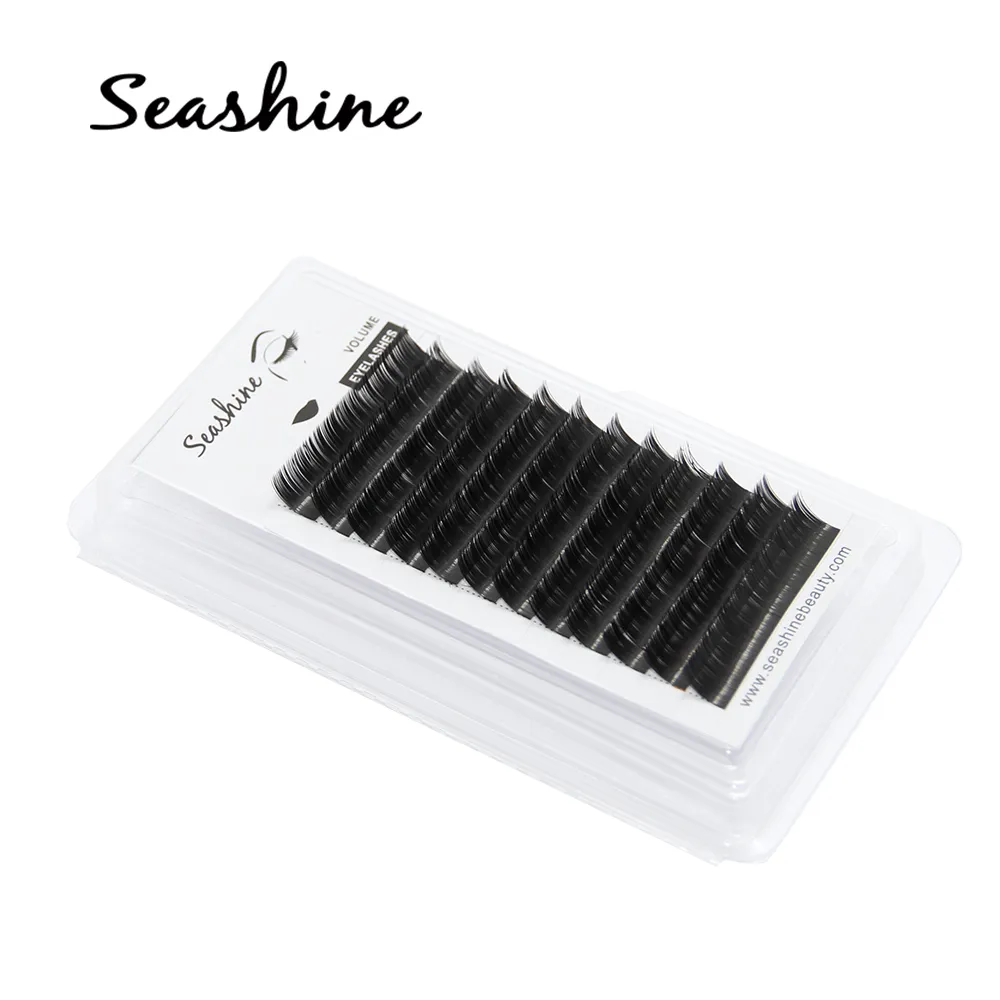 Seashine [0.12/0.15/0.20 B/C/D 8-15mm] Estensione ciglia piatte in cashmere super morbido Semi permanente Spedizione gratuita