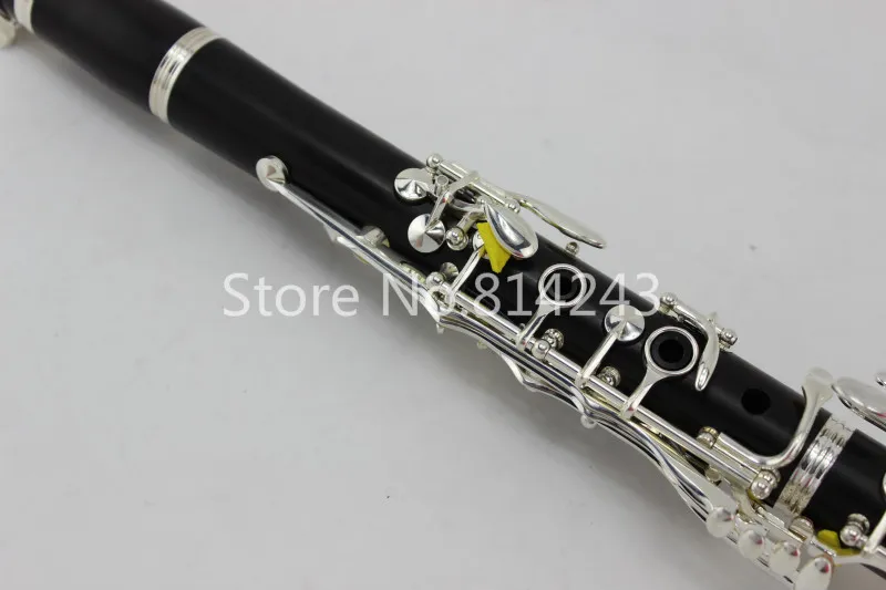 Strumenti a fiato professionali Falling Tune A 17 tasti Clarinetto Strumenti musicali chiave placcati argento con custodia Spedizione gratuita