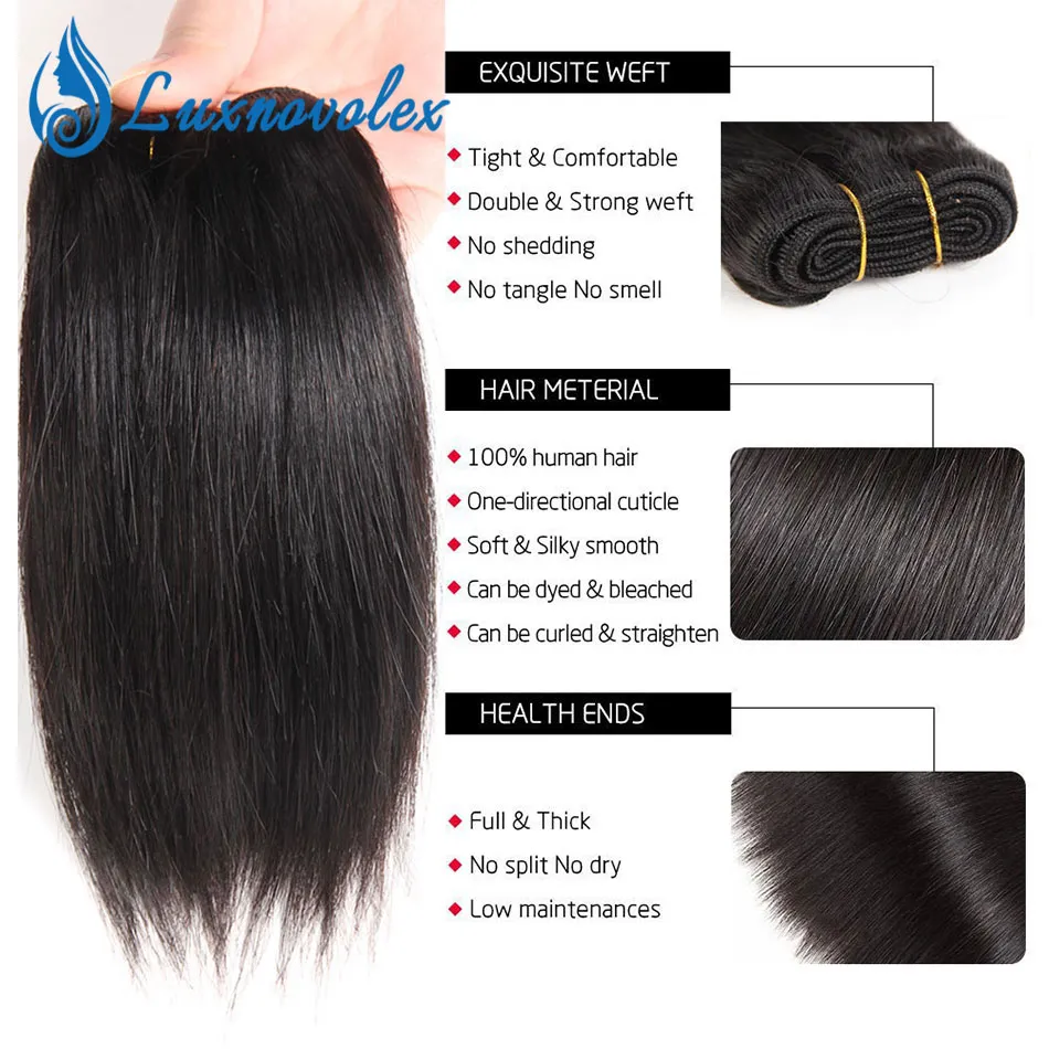 Cabelo Liso Brasileiro 6 Pacotes Malaio Peruano Indiano Curto Cabelo Humano Weave Bundles 8 Polegada 50gBundle Total 300g Natural Co5976382