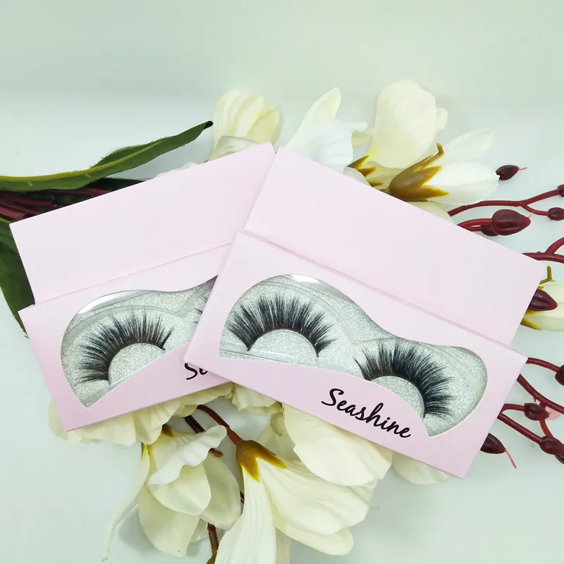 NOVAS Mulheres Sexy SEASHINE 3D Mink Natural Grosso Cílios Postiços Maquiagem Beleza Top Quality Logotipo Privado Completa Pestana Cílios Personalize Lash Box