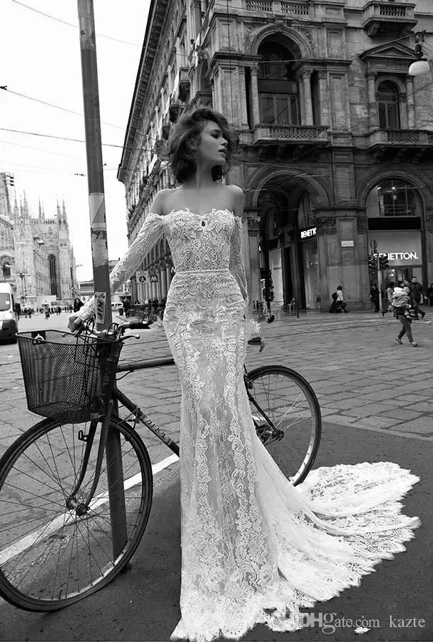 vintage lace backless wedding dresses Mermaid V-Neck Lace Backless Vintage Wedding Dress WD199 US10 / Custom Color