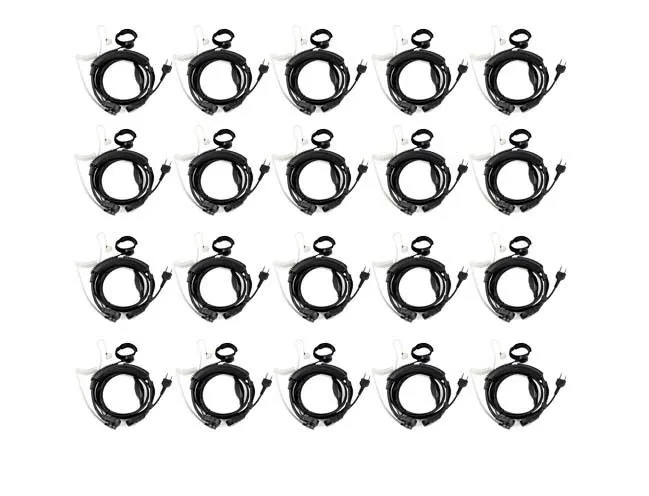 20pcs Microphone In-Ear Finger PTT Earpiece for Midland LXT210 GXT600 GXT650 MD