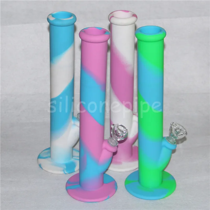 Tubi l'acqua in silicone gratuiti DHL nove colori a scelta Tubi l'acqua in silicone Tubi l'acqua Bong in vetro Tubi in vetro