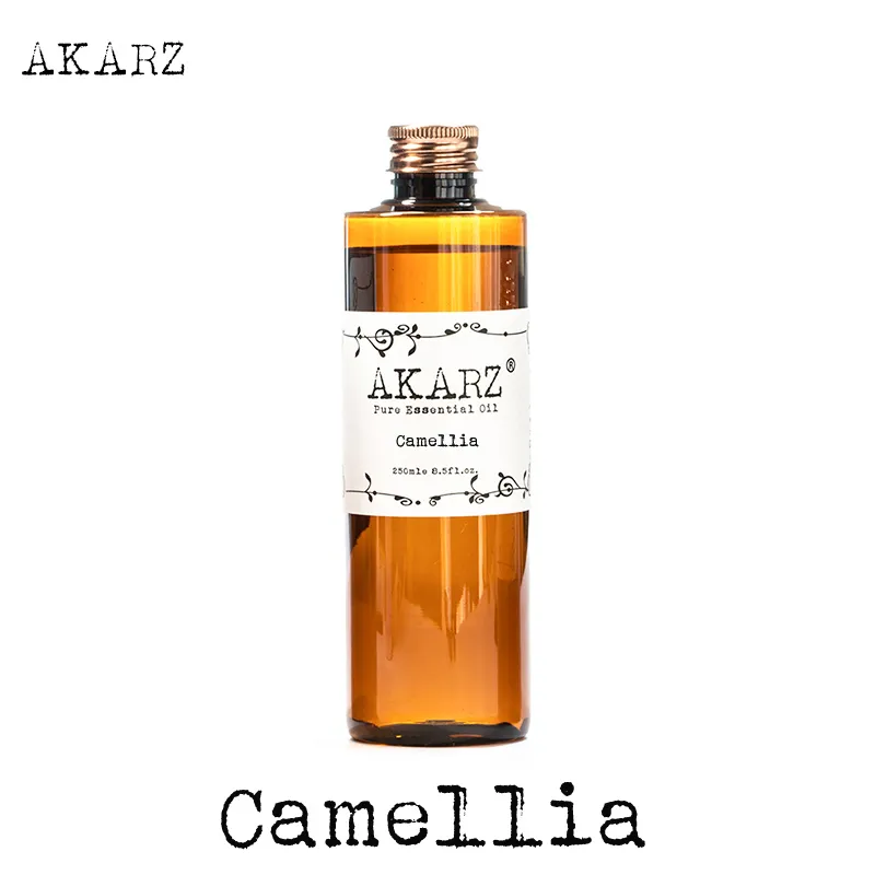 Kända märke akarz camellia frön olja naturlig aromaterapi högkapacitet hud kropp ansiktevård massage spa camellia frön eterisk olja