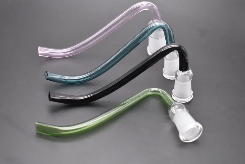 Coloré Nouveau J-Hookah Verre Drop Down Adaptateur Femelle Joint 14mm 18mm Verre Dropdown adaptateur bol pour Ash catcher bong