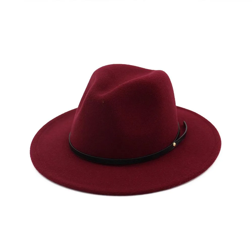 Woolen Girls Hap Hat Anglia Styl Kids Kapelusz Jazz Moda Dziewczyny Księżniczka Party Czapki Dzieci Fedora 11 Kolory Dzieci Szeroki Brim Caps