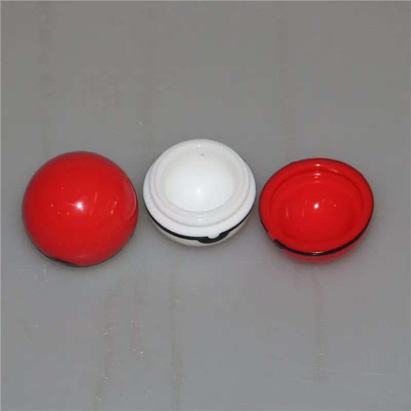 Factory price small ball shape container Silicone Nonstick Container Food Grade rubber slick Jar for wax bho oil 6ml