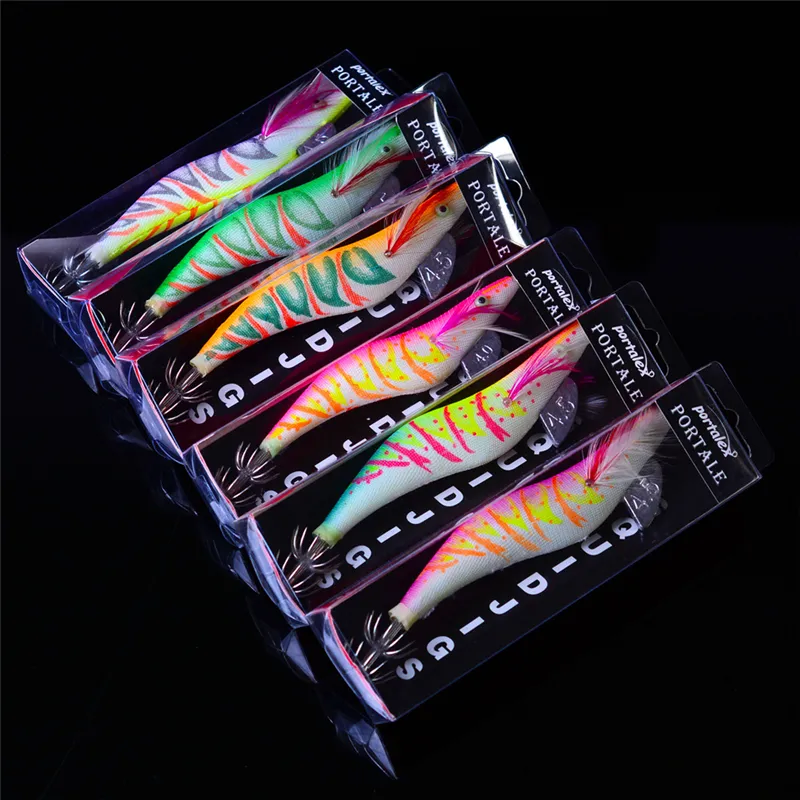 Hot Artificial Realista camarão Para isca de pesca de lula 17 cm 31.7g 4.5 # Cauda Noctilucent Vibe Camarão Lures PVC Box Package