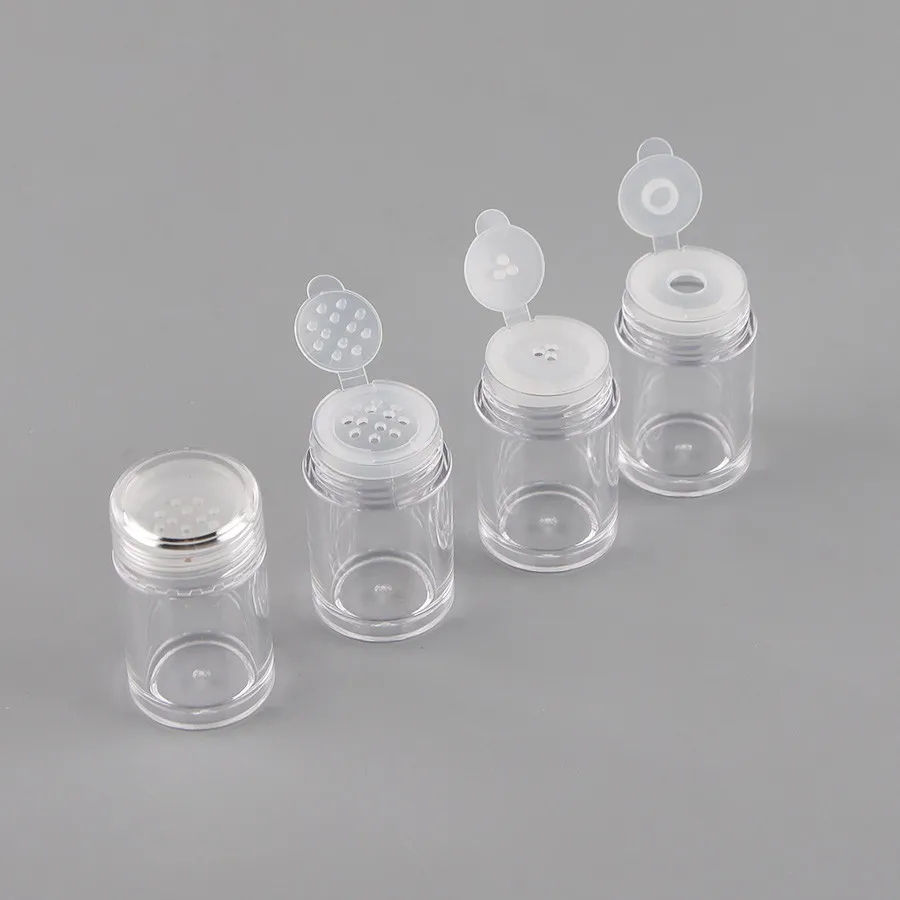 10ml Loose Powder Container Jar Clear Plastic Glitter container Cosmetic Powder Eye Shadow Box Bottles With Sifter and Lids