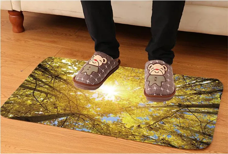 Dense Forest Big Tree Print Bath Mats Bedroom Floor Mats Bathroom Shower Rugs Antiskid Doormat Kitchen Toilet Rug Carpet4076032