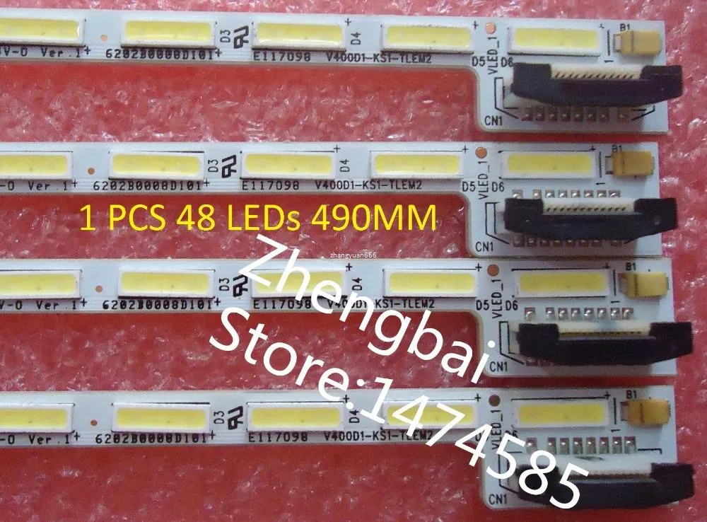Freeshipping 1 PCS 40"screen V400DK1-KS1 LED backlight bar V400D1-KS1-TLEM2 E117098 48 LEDs 490MM