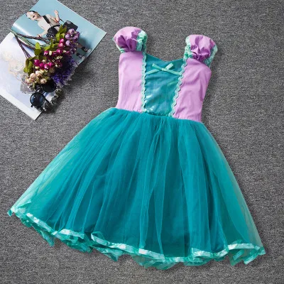 Sommer Aschenputtel Prinzessin Kleider Taille Bug Masch Farbe passung Cartoon Film Tutu Kleid Baby Girls Kleidung Kinder Kleid Kleid