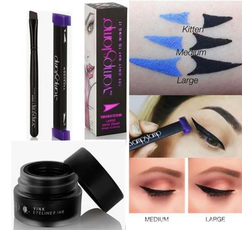 Brand Vamp Stamp Seals Cat Eye Winged Wing Black Eyeliner Stamp Large Size Easy to Makeup Beauty Eyes Liner Cosmetics Tools dropshipping