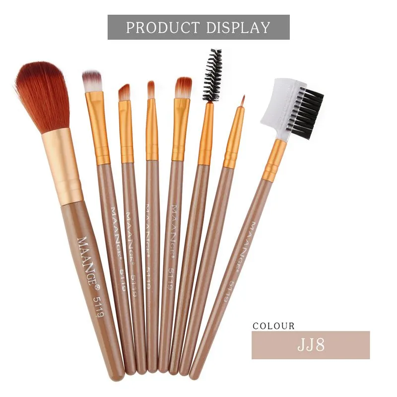 MAANGE Makeup Brush Foundation Powder Eye Shadow Eyeliner Lip Eyelash Make Up Brush Set Cosmetic Tool Shader Synthetic Hair