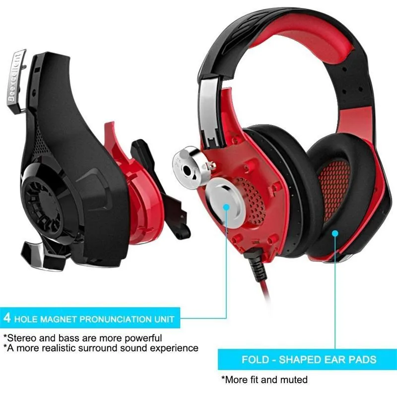 Beexcellent headset red cheap
