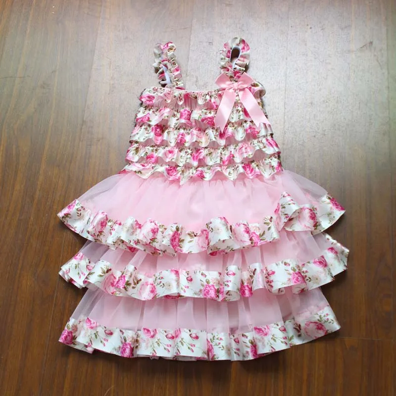 Robe de soirée Robe à volants de mode enfant robes de princesse filles robe princesse robes en dentelle vêtements pour enfants vêtements pour enfants vêtements pour bébé fille 888