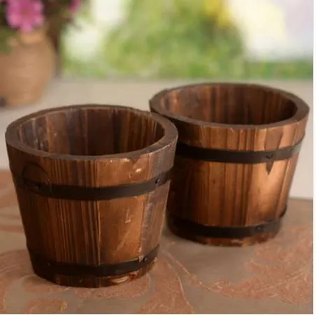 Vaso Rétro A Secchiello - Rammento - Fioriera In Design Rustico Verde - Per Interni Ed Esterni - Diametro 18cm - 2