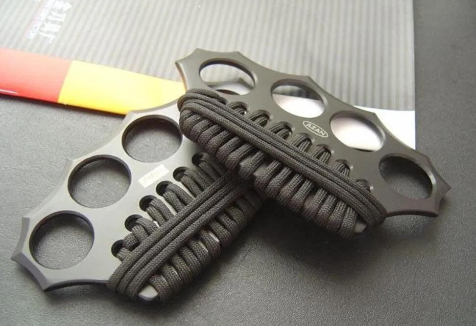 Högkvalitativ Azan Brass Knuckles Knuckle Dusters, Four Fingers Iron, Integrated Steel Forming EDC Tools Gratis frakt