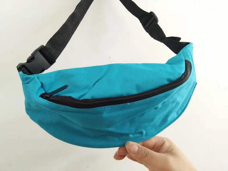 12st hög quanlity mode ren unisex väska resa handy vandring sport fanny pack midja bälte zip påse