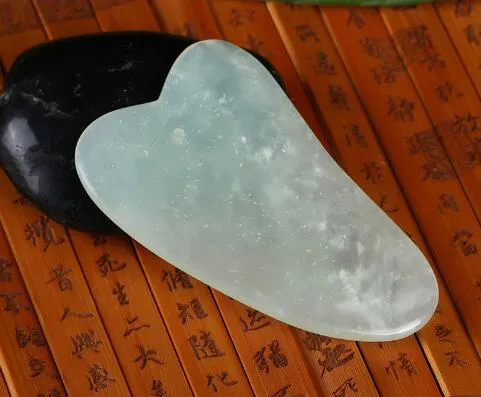 Sağlık Gua Sha Guasha Jade Masaj Masajı Çin Doğal Kazma Araçları Göz Zayıf KD18469021