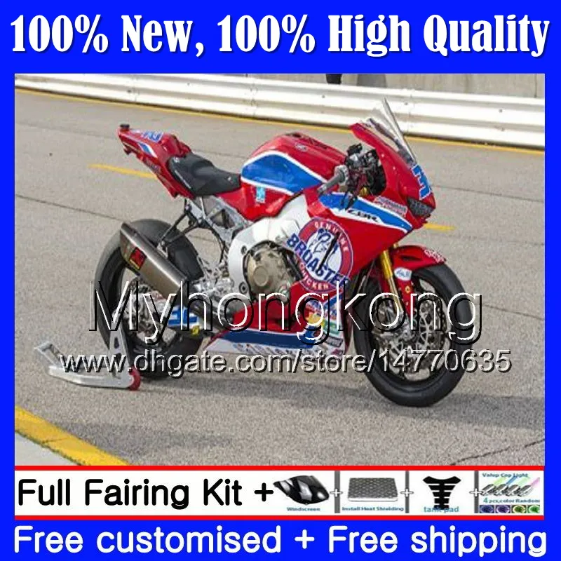 HONDA CBR 1000 RR CBR1000RR için enjeksiyon Vücut + Tankı 17 18 57MY13 CBR 1000RR CBR-1000RR Kırmızı mavi sıcak CBR1000 RR 2017 2018 Fairing Kaporta