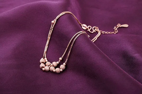 Trois Couleur Style Cheville Bracelet Femmes Argent Plaqué Pied Lien Simple Conception Été Pieds Nus Sandales Pied accessoires