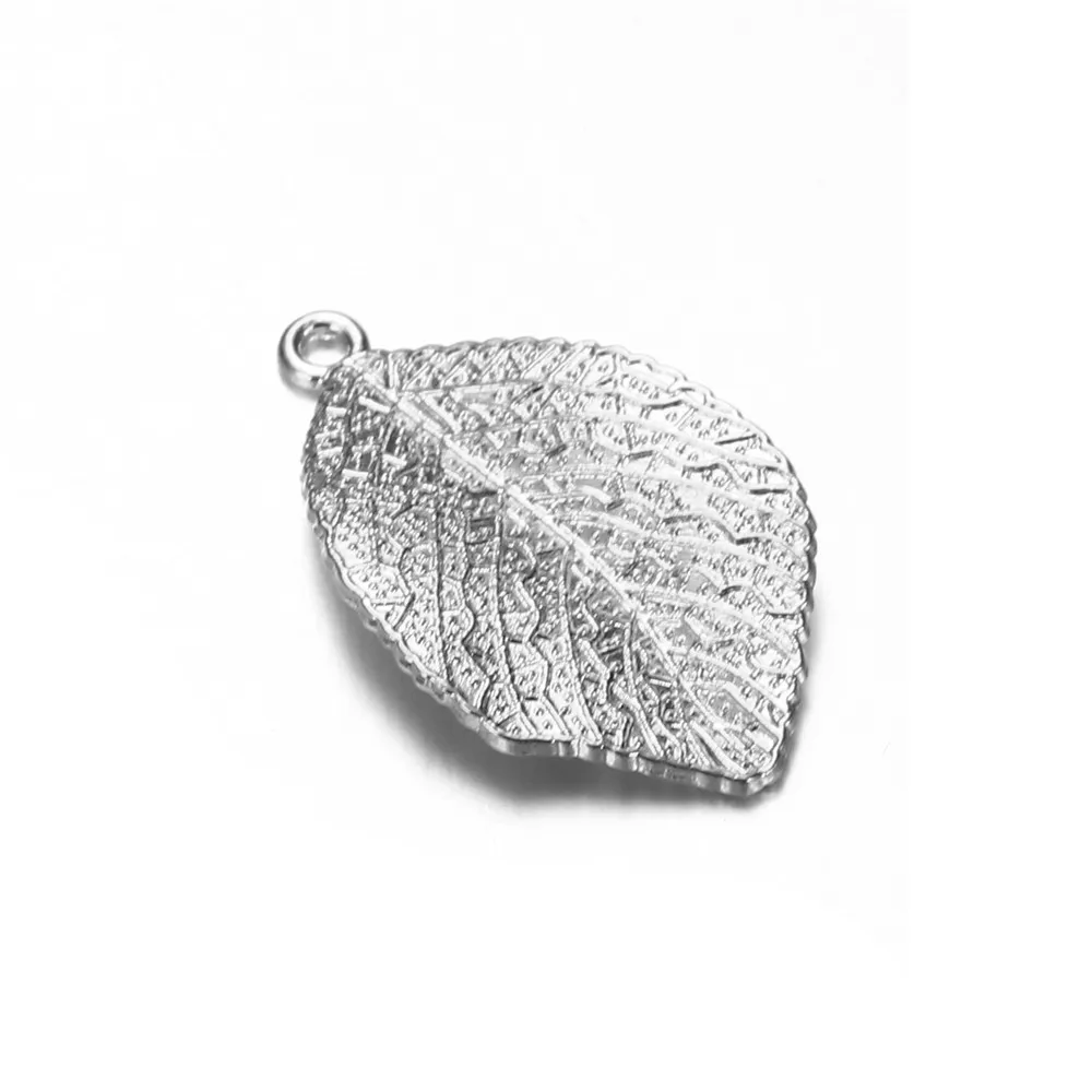 50st / parti 33 * 19mm Metal Leaf Charms Gold Tone Leaves Charms Pendants för DIY smycken fynd grossist