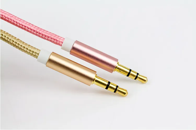 3.5mm Jack o Cable 3.5 mm Male to 3.5mm Male Aux Cable Gold Plated for iPhone Car Headphone Speaker Auxiliary Cable5631566