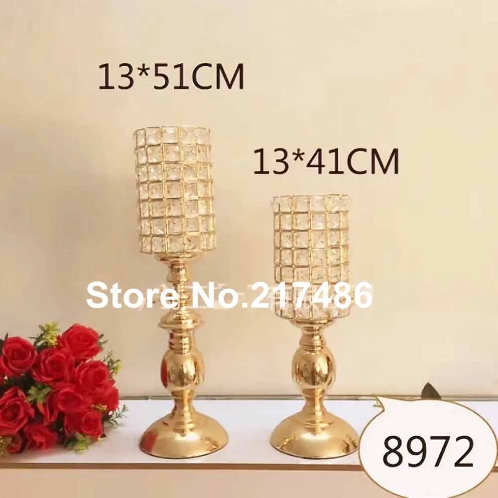 Tall Trumpet glass crystal Vases Wedding Centerpieces