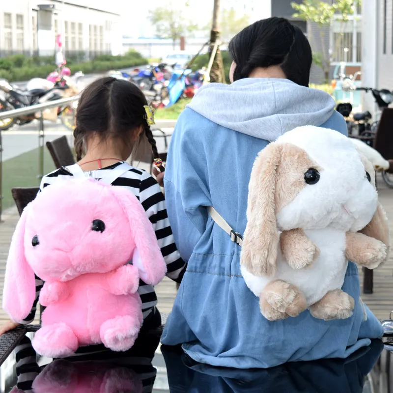 بيع الساخنة والأزياء الكرتون أفخم لعبة الأرنب رياض الأطفال الطالب حقيبة الظهر الحيوانات المحنطة لعبة حقيبة الأطفال