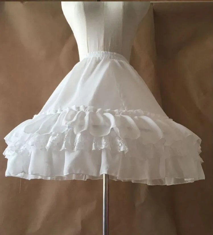 Nya petticoats bröllop brud tillbehör 1 hoops 2 lager små tjejer bridmaids crinoline vit blomma flicka formell klänning underskirt LD560