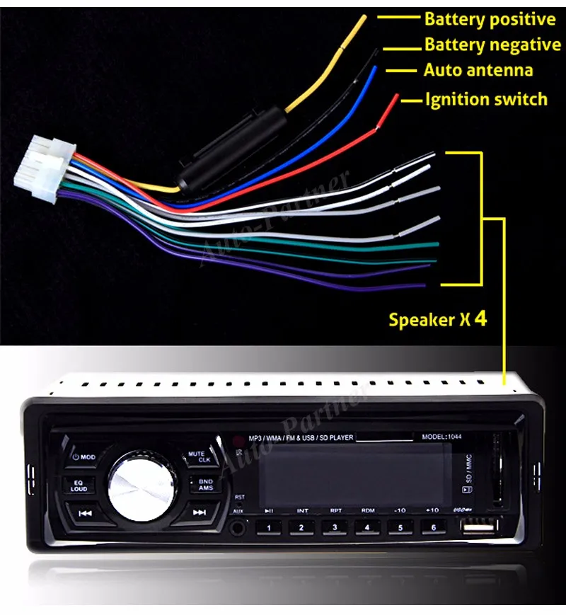 NC Autoradio 12V Car Radio Bluetooth 1 DIN CAR STEREO PLAYER TELEFON AUX-IN MP3 FM USB Radio Remote Control för telefonbil Audio322N