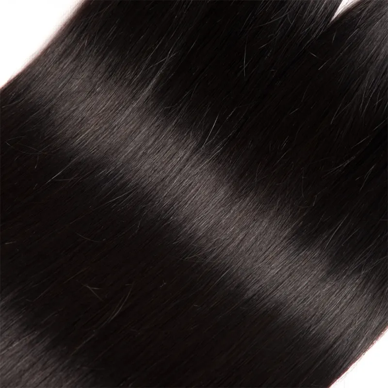 Pacotes brasileiros Double Wits Hair Weave Human Hair 5 Peças retas 8-28 polegadas Color natural pacote reto de Yiruhair