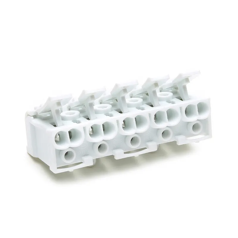 Spring Terminal Block Quick Lamp Wire Connector Electrical Cable Clamp Screw Plug-Out Type Pitch 923 P05 white325L