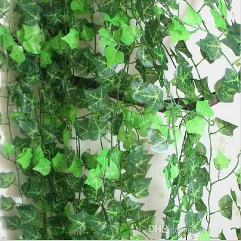 50 mGrape Leaf Rattan Simulation Artificial IVY Leaves Garland Plants Potato Vine Foliage Festival Decoration