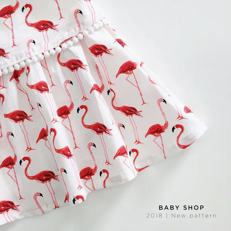 2018 Sommer kleine Mädchen Kleidung Flamingo Baby Kleid ärmellose Kinder Baby Mädchen Kleid Kleinkind Kleidung Kinder Sommerkleid lässige Babykleidung
