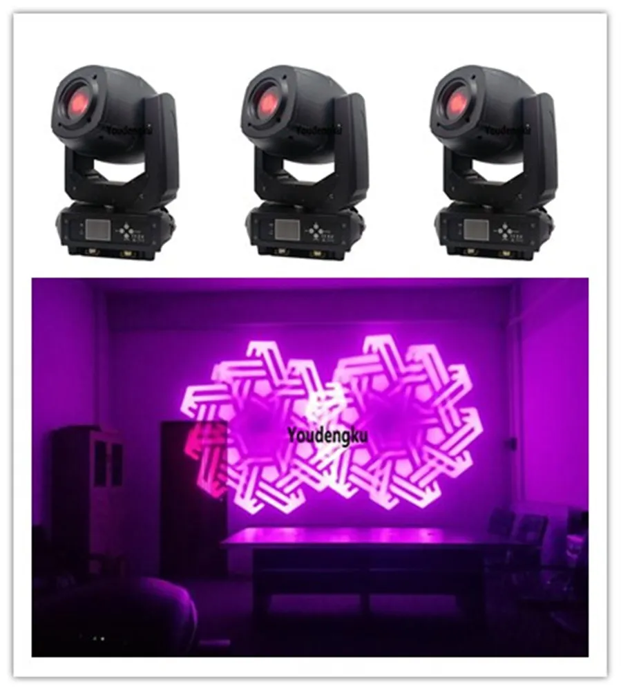 Doppio prisma + doppio gobo lira led avec gobo testa mobile 230w led testa mobile zoom spot luci da discoteca in movimento