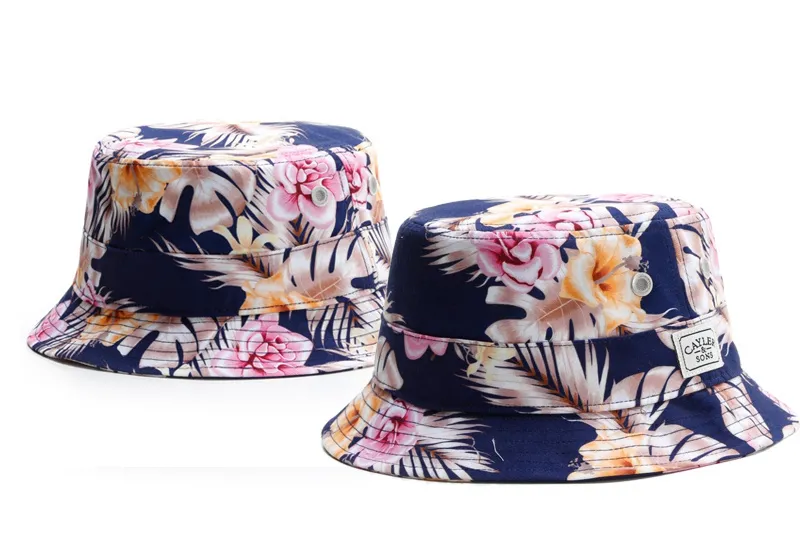 Hele zon hoed modeontwerp heren dames emmer hoedmerk cayler zonen bloemen mode hiphop zomer visser hoed c267m