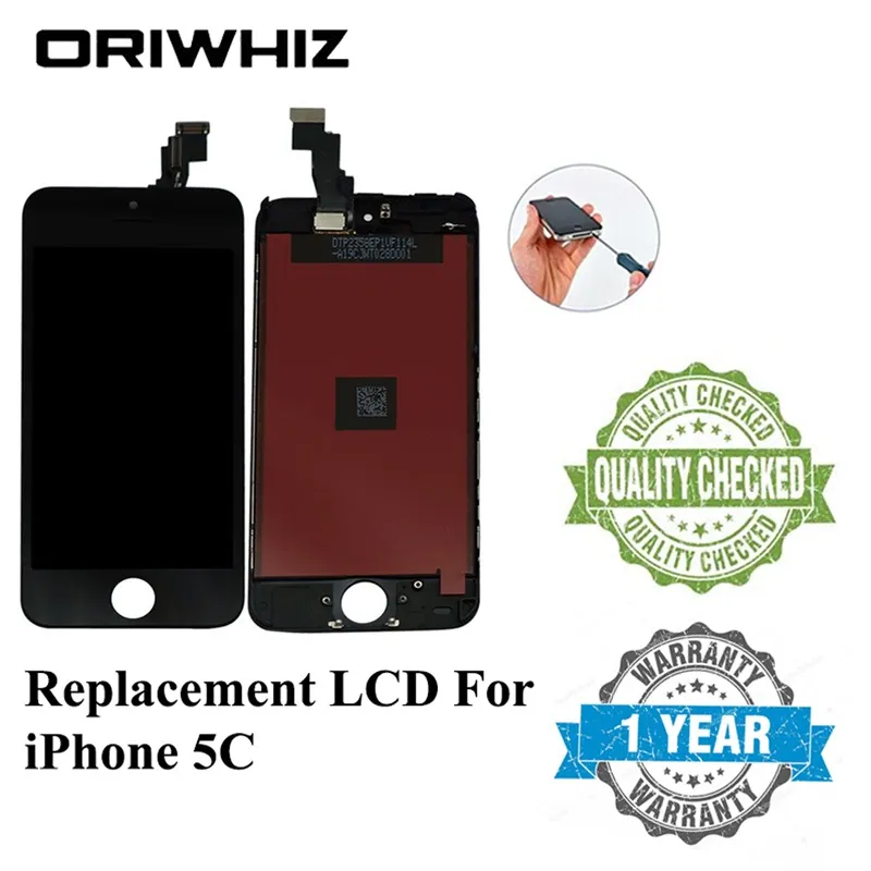 Nuova qualità di arrivo per iPhone 5C 5G LCD Touch Screen Digitizer Assembly Colore bianco e nero Imballaggio perfetto Spedizione veloce gratuita