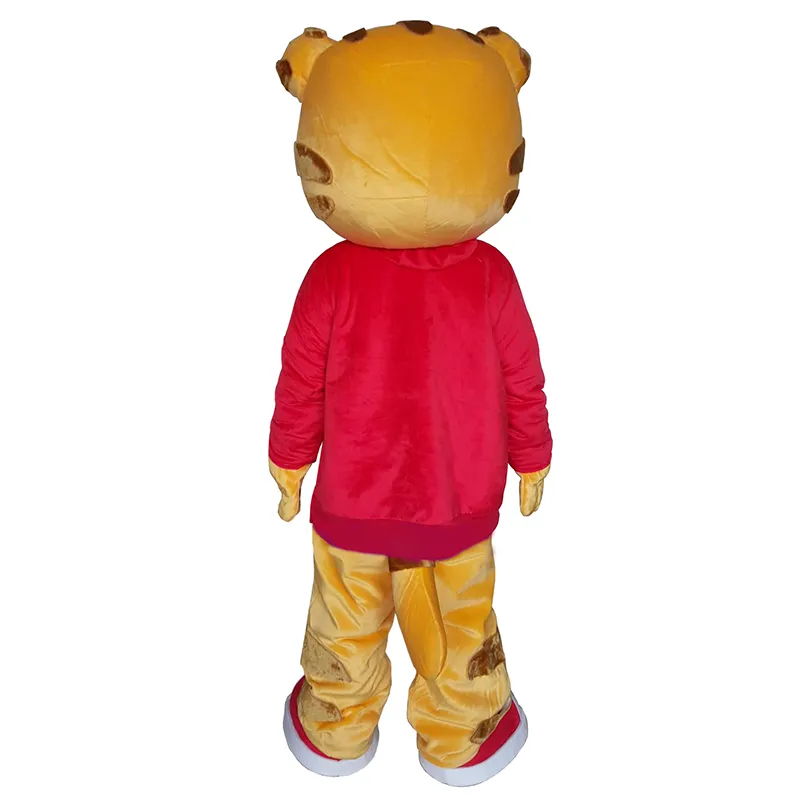 Costume de mascotte de tigre de daniel entier pour animal adulte grand rouge Halloween Carnaval party293J