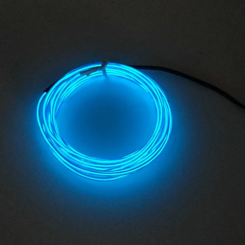 2m / 3m / 5m 3V Elastyczny Neon Light Glow El Drut Liny Taśma Kabel Taśma LED Neonowe Światła Buty Odzież samochodowa Dekoracyjna wstążka Lampa