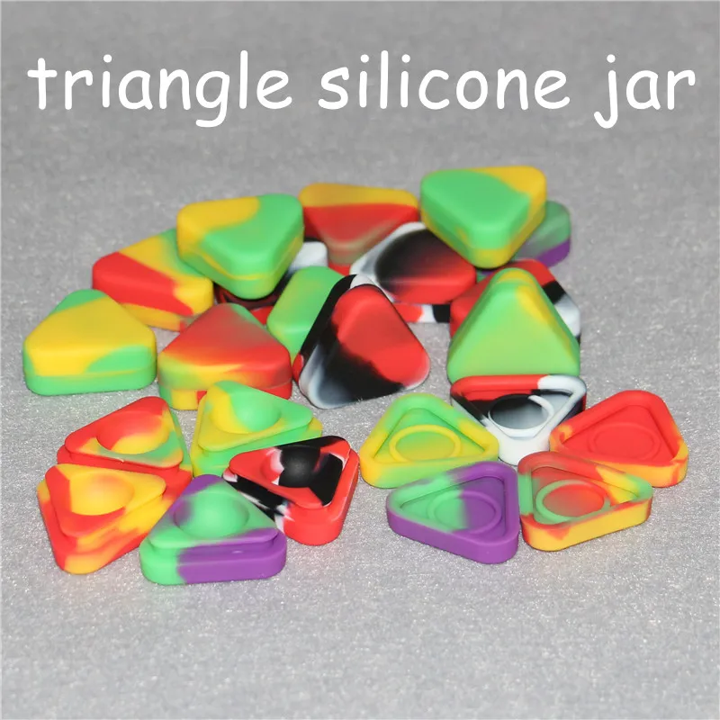 Récipients de cire en silicone antiadhésifs Boîtes multicolores Récipient en silicone triangulaire de 1,5 ml Pots antiadhésifs Plates-formes pétrolières