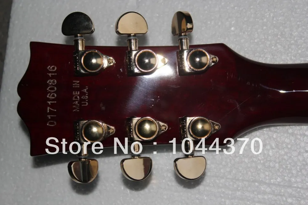 Großhandel Gitarren Neueste Cherry Burst Custom E-Gitarre Gold Hardware HEISS