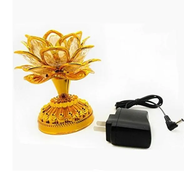 Geburtstags-LED-Lampenhalter Kerzenhalter Tibetaner Goldfarblampe Buddhistische Liefert Multi Color Light