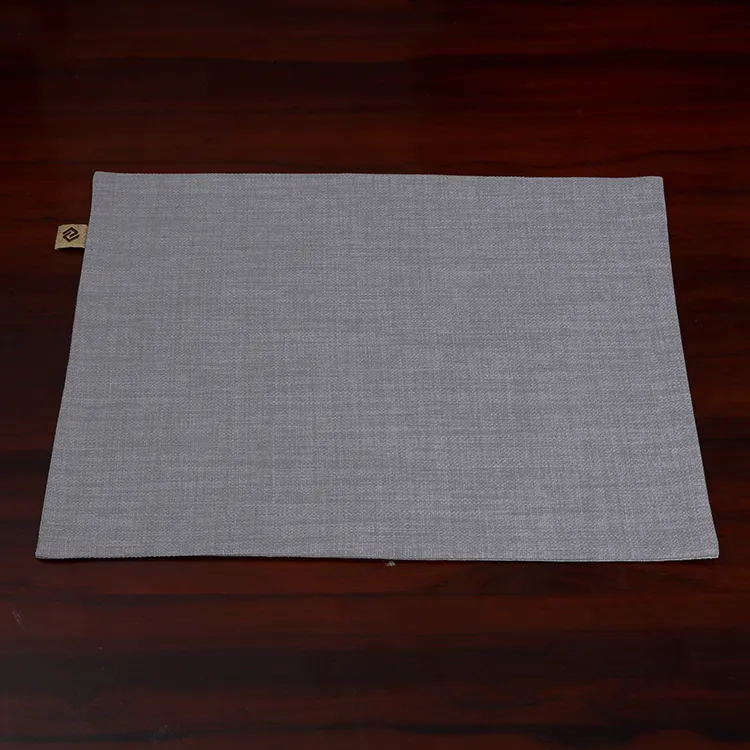 Rectangle Plain Cotton Dining Table Place Mats Decorative Fashion Simple Linen Plate Placemat Bowl Western Insulation Pad 40x32 cm